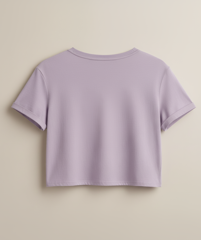 Lavender Panda Swing Cropped Tee